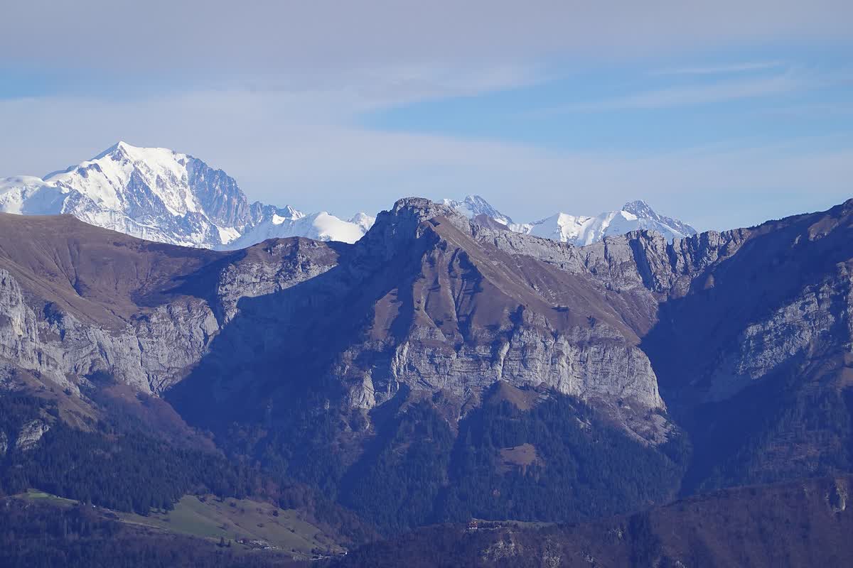 Panorama depuis le belvédère du sentier du Planay, sur les hauteurs du Semnoz